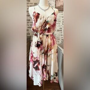 Guess Pink and Cream Maxi Dress